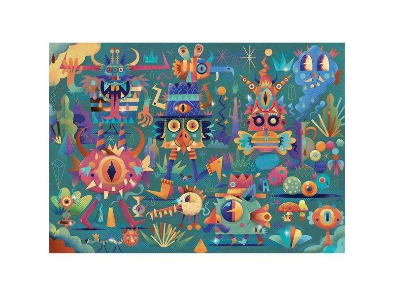 Puzzle 50 pieces - La fete des monstres