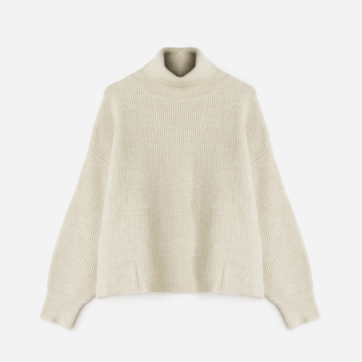 Pull beige TEXTO oversize