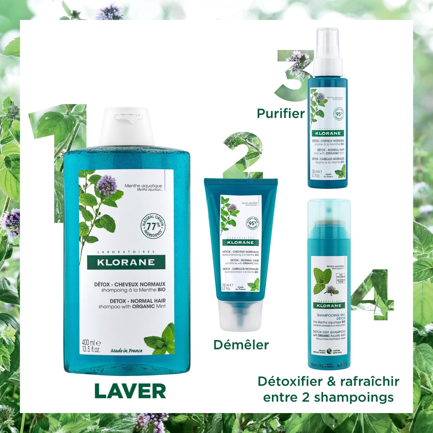 Klorane Organic Wateric Ment Shampoo