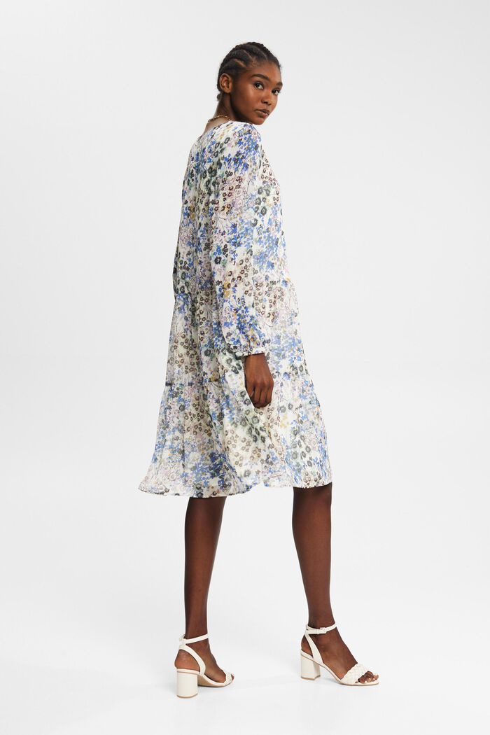 Crêpe-Kleid mit Millefleurs