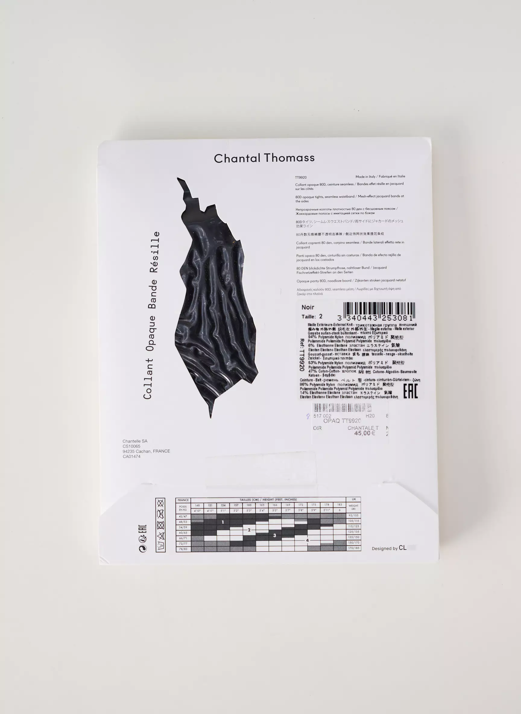Chantal Thomass Collant Femme couleur noir
