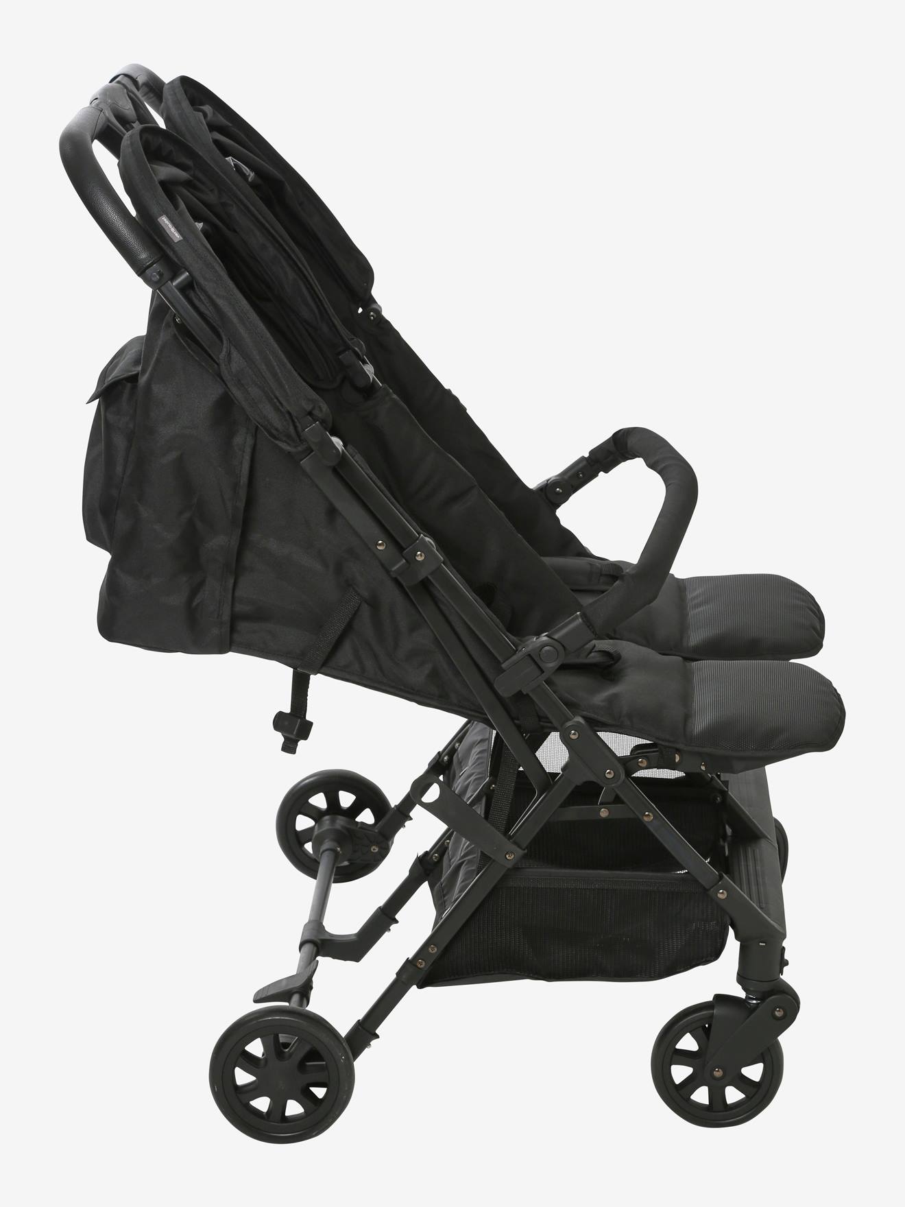 Vertbaudet Geschwister-Kinderwagen SPICA - schwarz