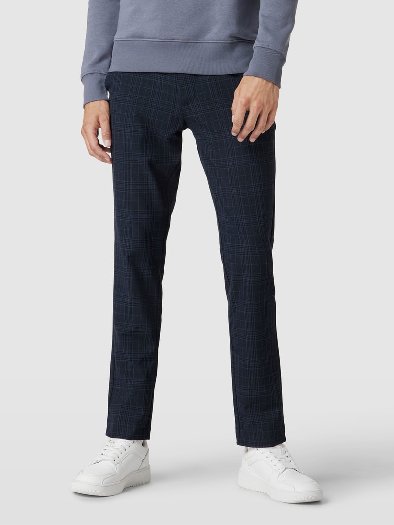 Slim Fit Anzughose in melierter Optik Modell 'MARCO' in blau