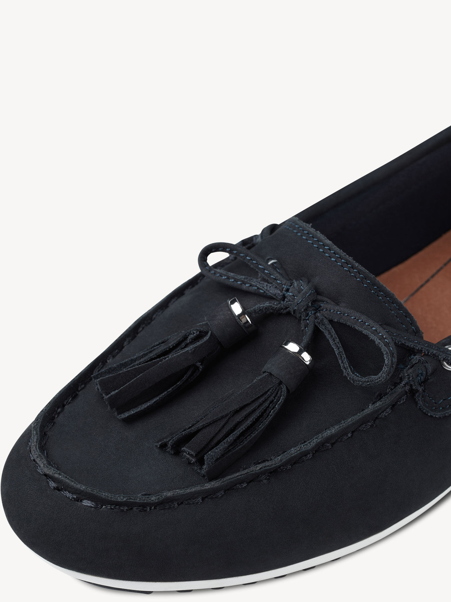 Mocassin en cuir - bleu