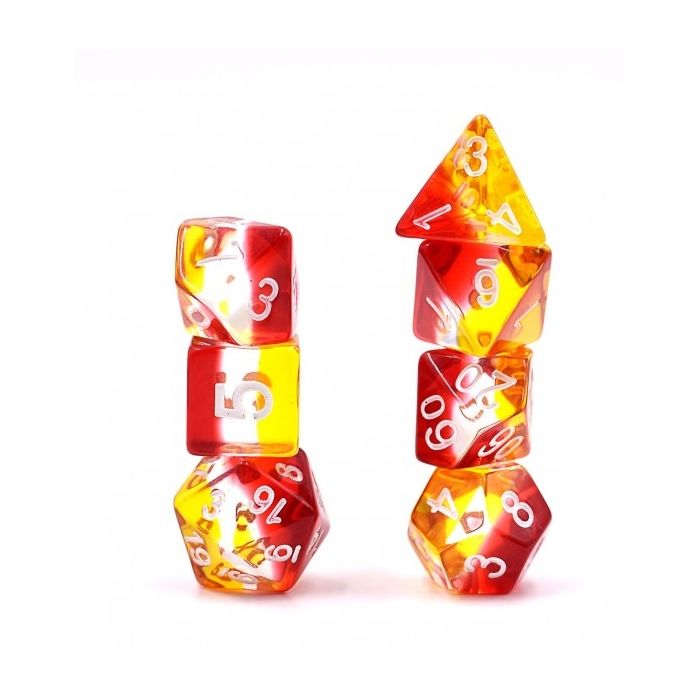 7 pcs (yellow+white+red) dice set dice set