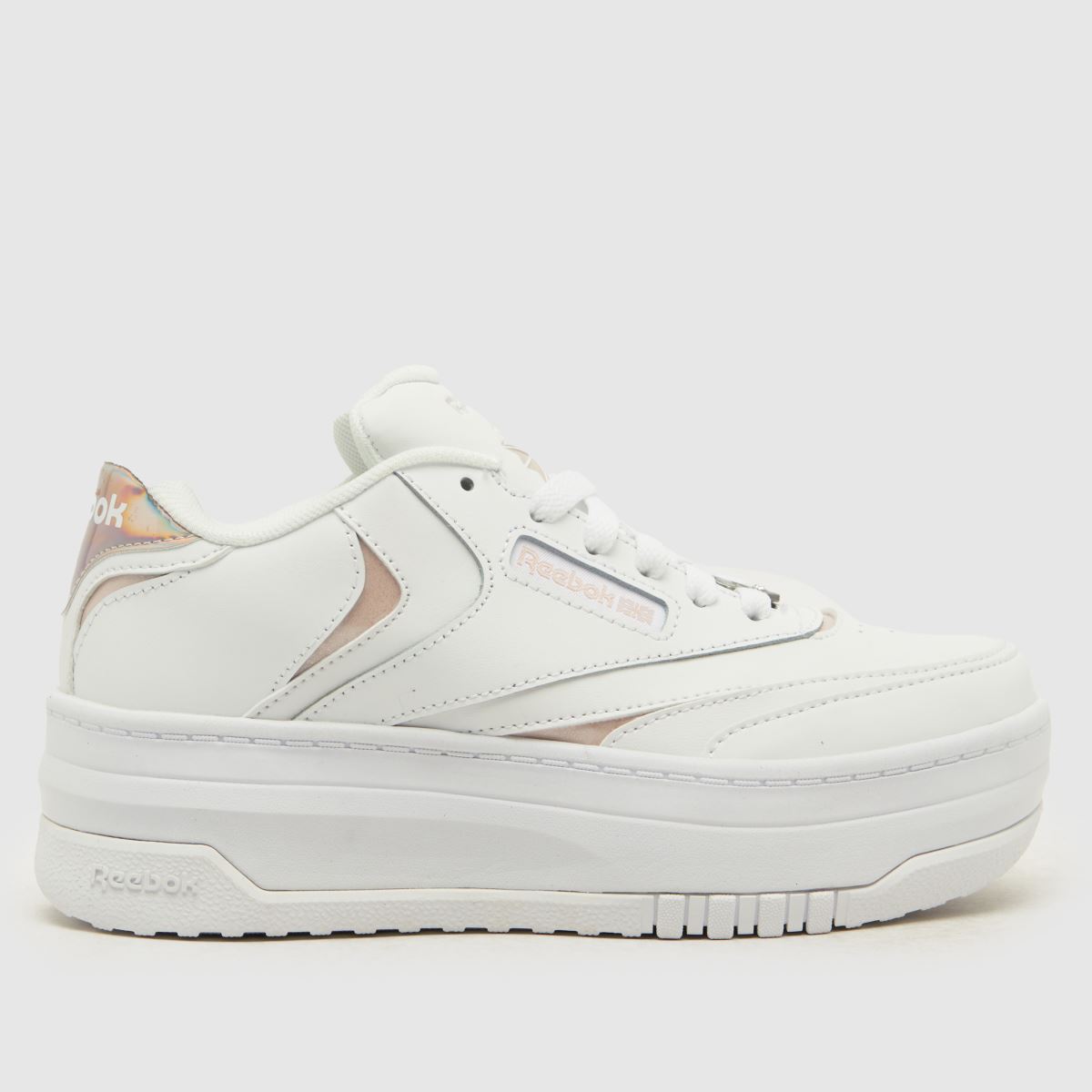 Reebok vita & lila club c extra flickor ungdomsskor