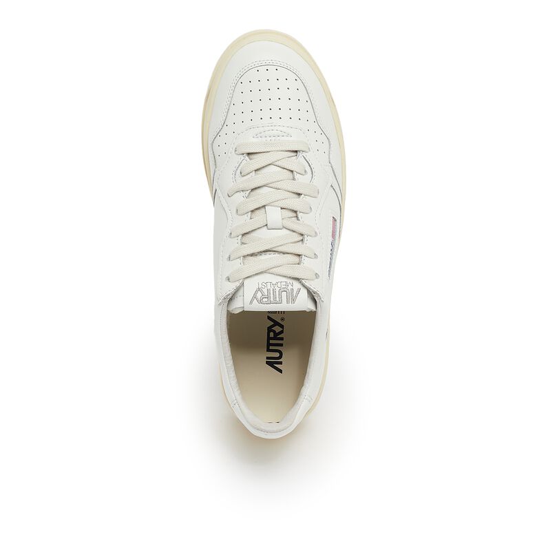 Autry Wmns Medalist Platform Leat/Leat wht/wht