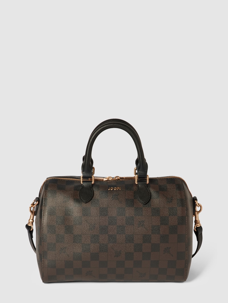 Duffle Bag mit Allover-Muster in dunkelbraun
