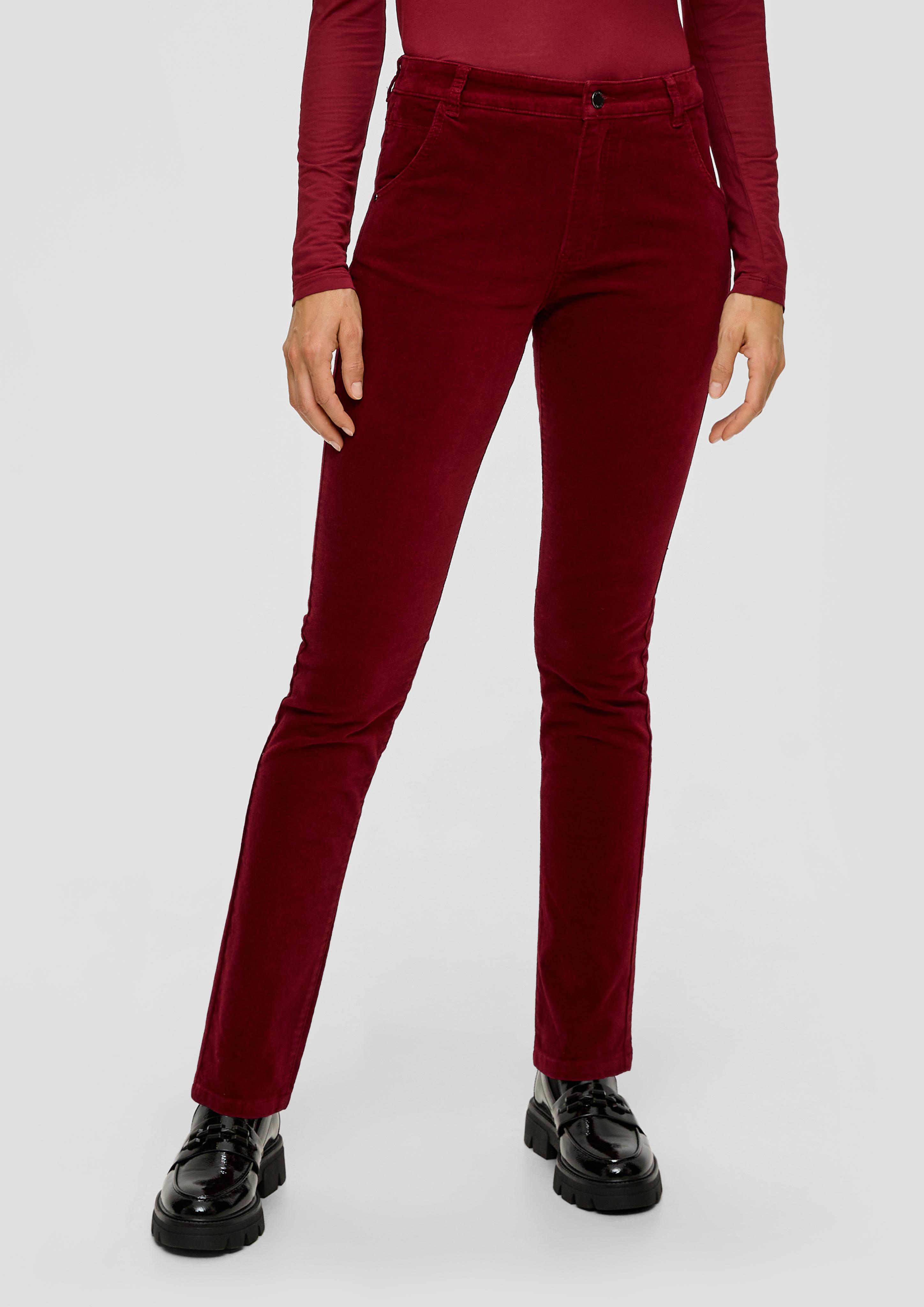 Slim: 5-Pocket-Hose aus Samt  2138773-3871
