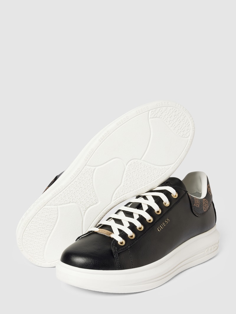 Sneaker mit Label-Print Modell 'VIBO' in schwarz