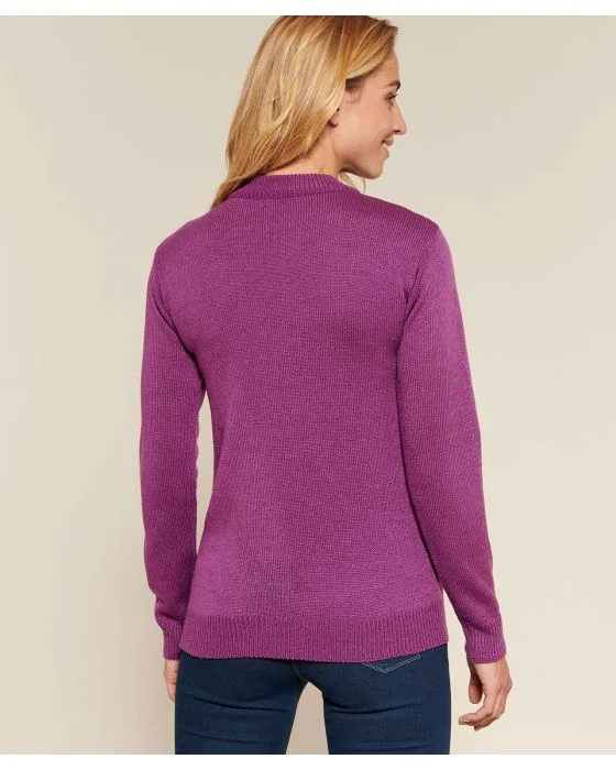 Pull col rond maille jersey