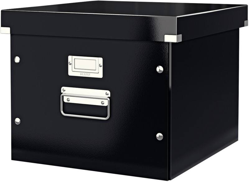 Leitz Click & Store WOW Ablagebox für Hängeregistratur Laminierte Hartpappe Schwarz 35,7 x 36,7 x 28,5 cm