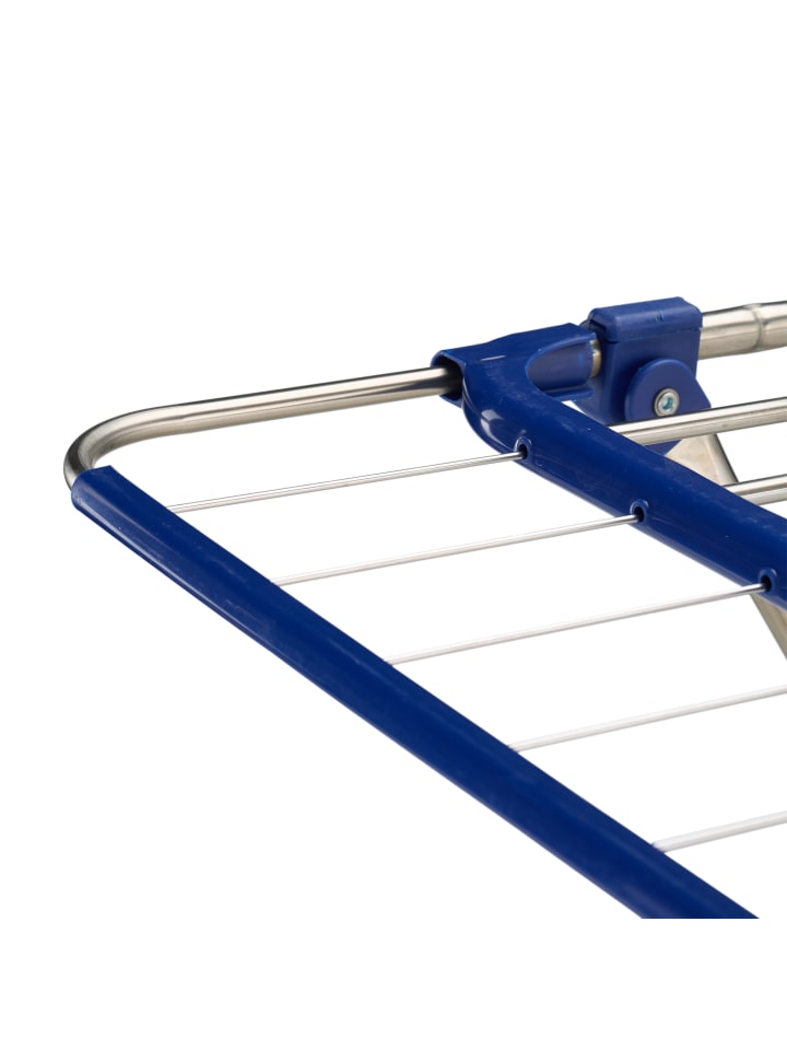 relaxdays Wäscheständer in Silber/ Blau - (B)177 x (H)100 x (T)56 cm günstig kaufen onesize