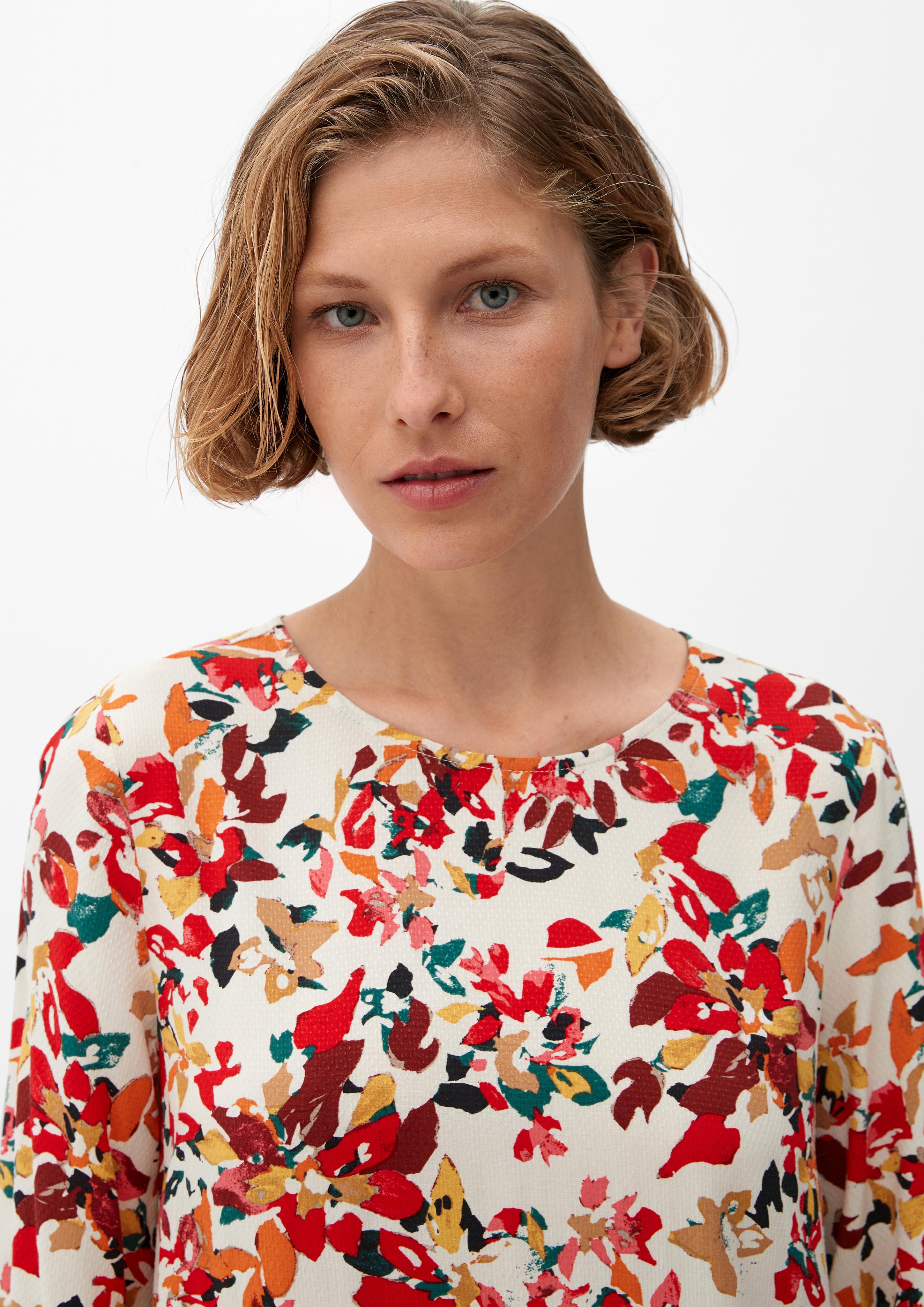 Gemustertes Kleid mit Volant  2120533-81A0