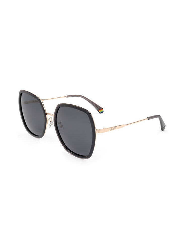 Polaroid Damen-Sonnenbrille in Schwarz/ Gold günstig kaufen 58