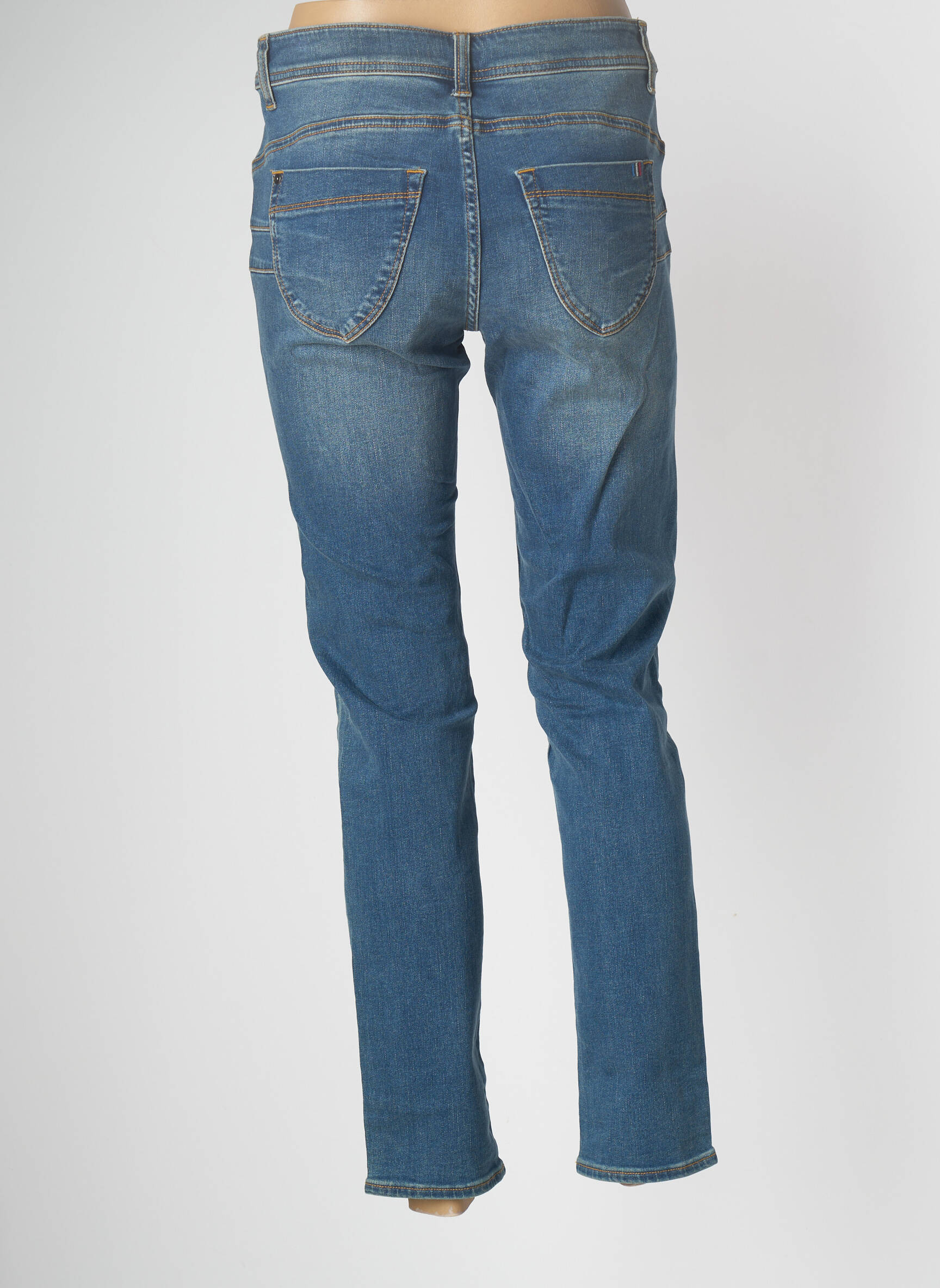 Ddp Jeans Coupe Slim Femme couleur bleu