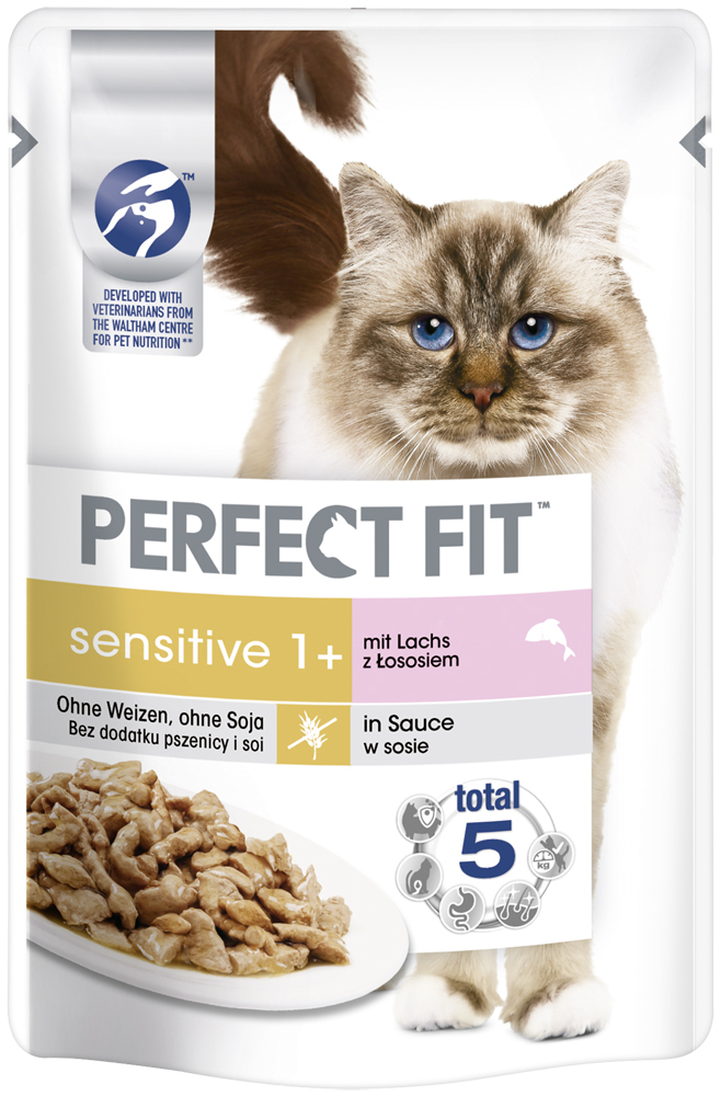 PERFECT FIT Nassfutter PERFECT FIT Sensitive 1+ 12x85g Lachs