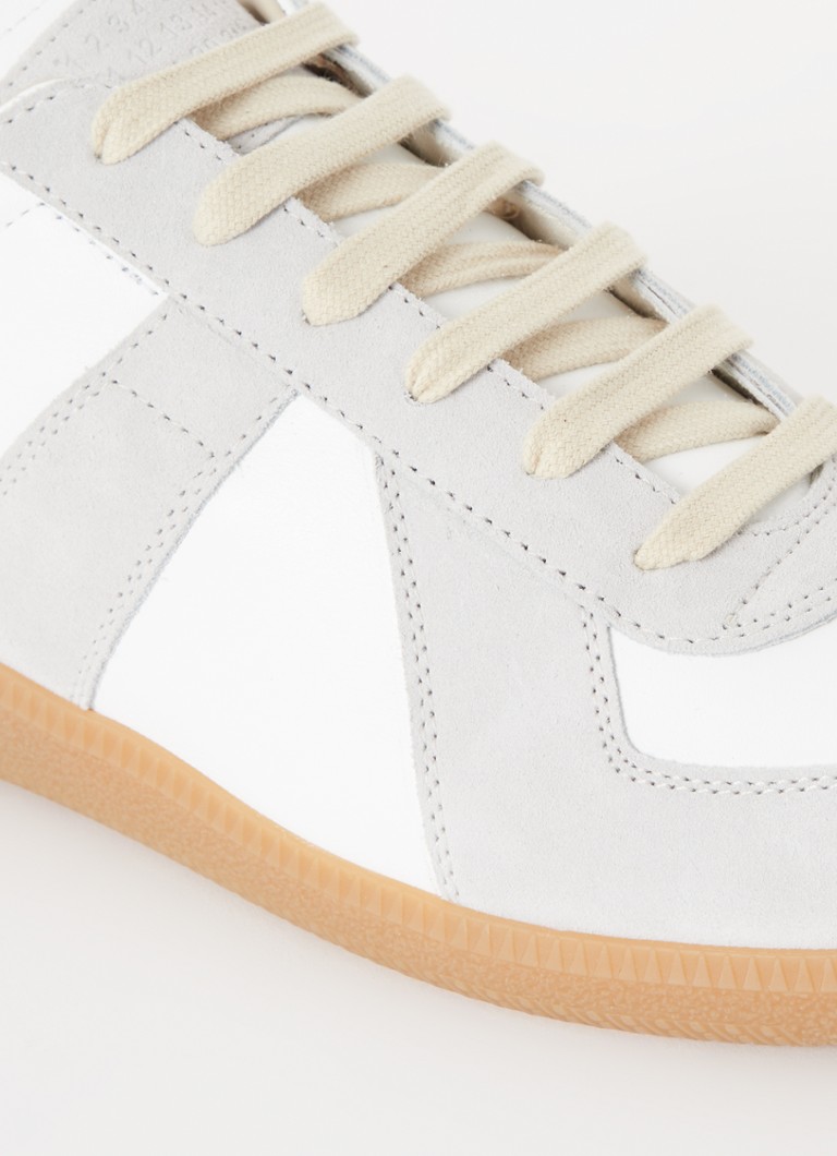 Maison Margiela Replica calfskin sneaker with suede details