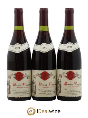 Pernand-Vergelesses Domaine Jeanniard Boudier 1991 - Lot de 3 Bouteilles