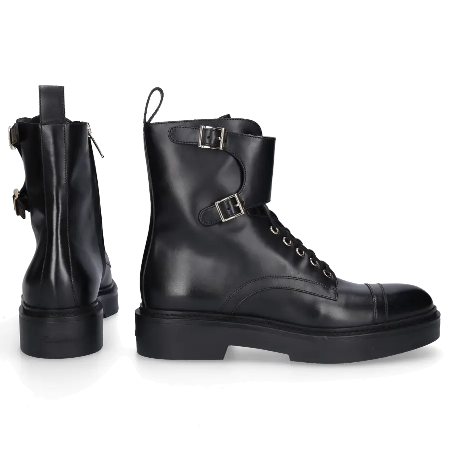 Santoni - Stiefeletten 59003 Kalbsleder - schwarz