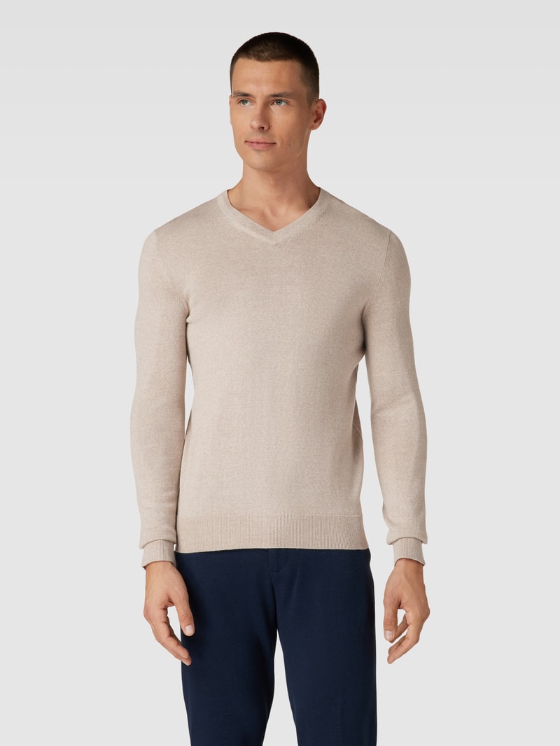 Strickpullover in sand meliert