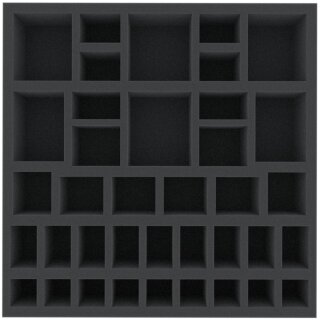 Feldherr 295 mm x 295 mm x 55 mm Schaumstoffeinlage für Brettspiele - 38 Fächer