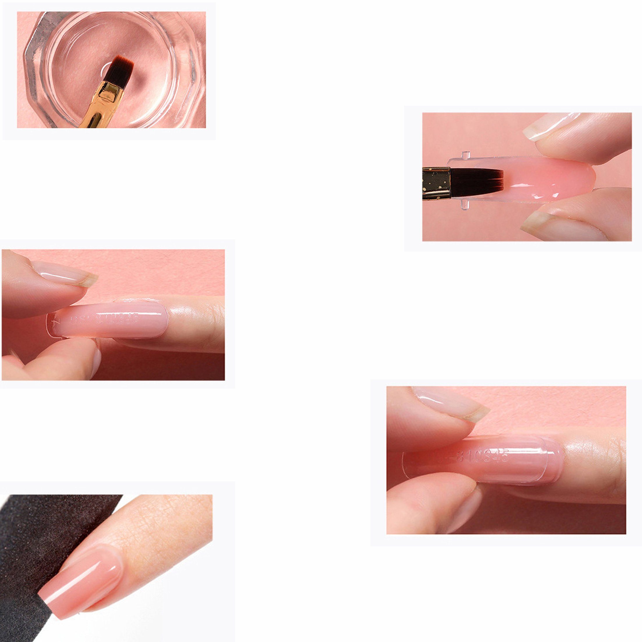 Scheiffy Gel-Nagellack Nagelverlängerung Gel,Nail Art Set,6 Farben Lampe zum Backen,15ml