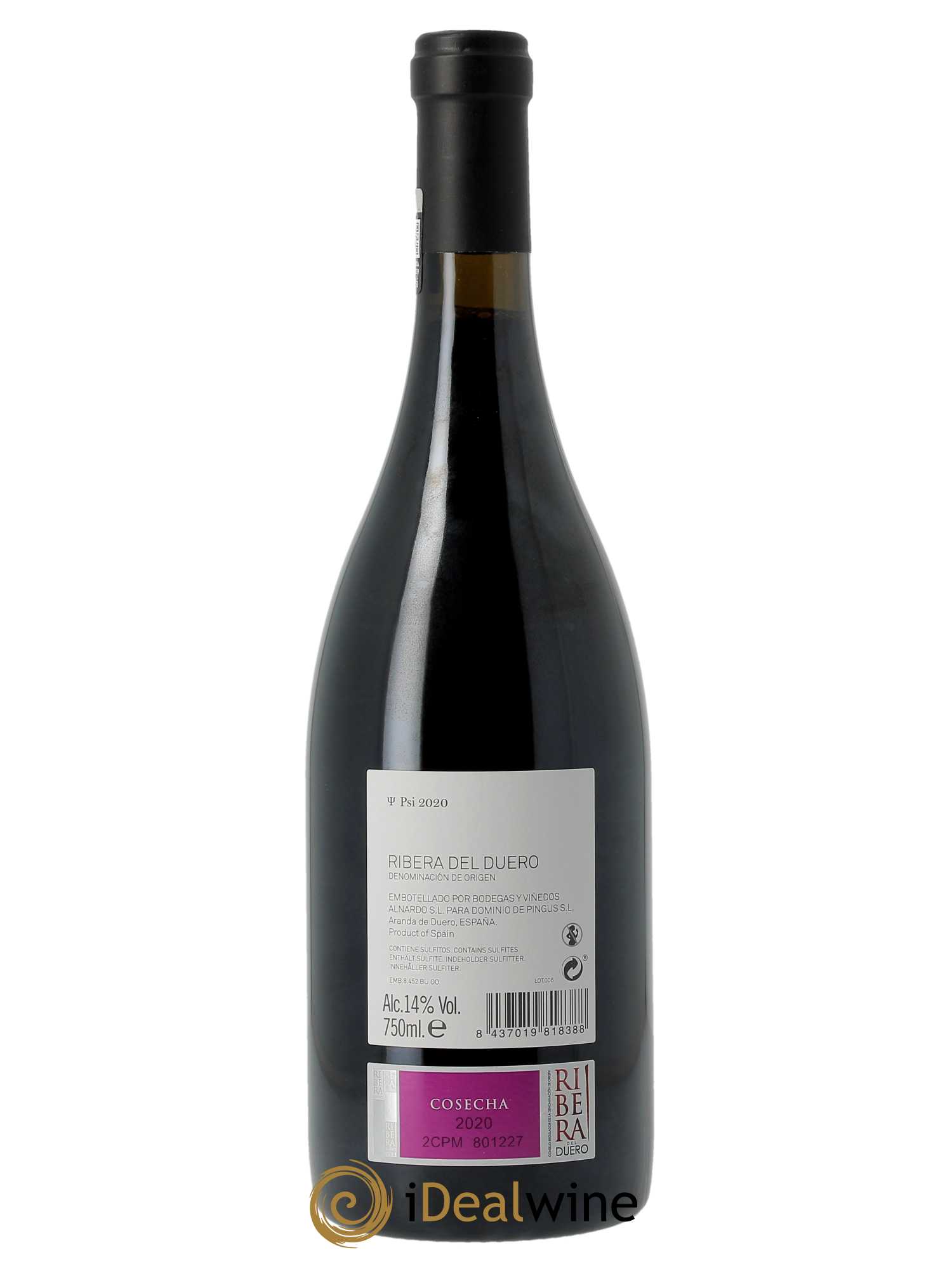 Ribera Del Duero DO PSI Dominio de Pingus - Peter Sisseck  2020 - Lot de 1 Bouteille