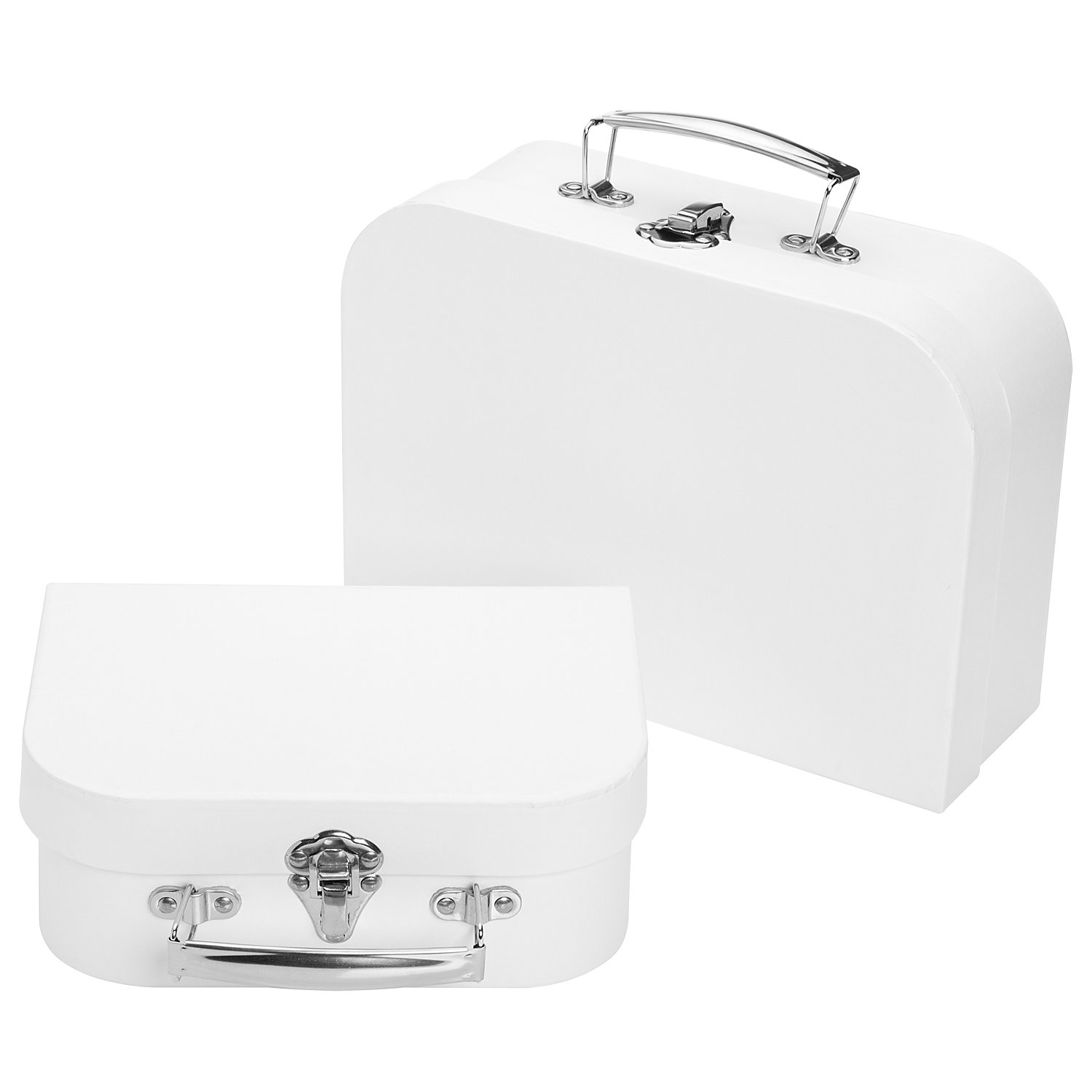 Deko-Koffer-Set, weiß, 2 Stück