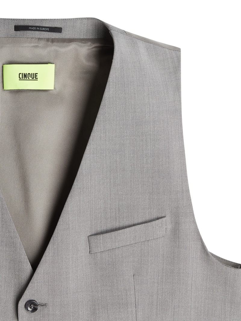 Weste mit Knopfleiste Modell 'Monopoli' in silber