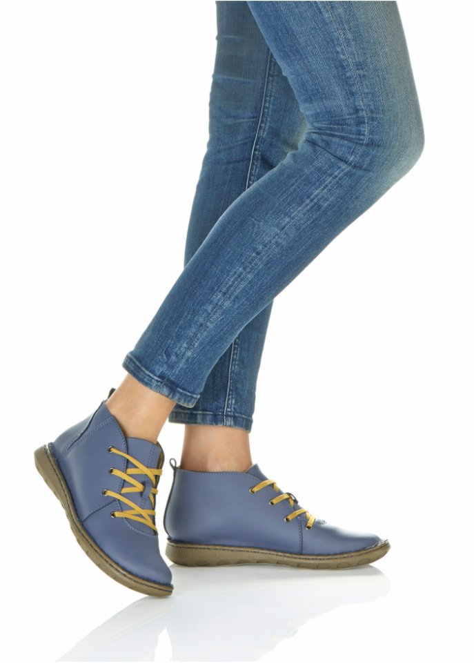 Bequemer Schnür Boot aus Leder