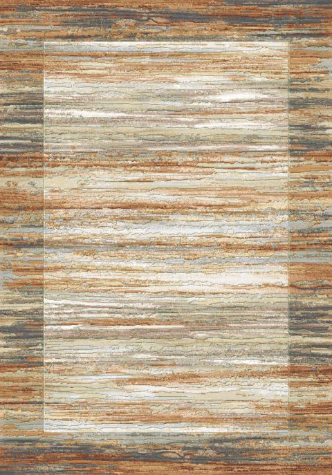 Webteppich Exellenza Orange-Grau-Braun 160 x 230 cm