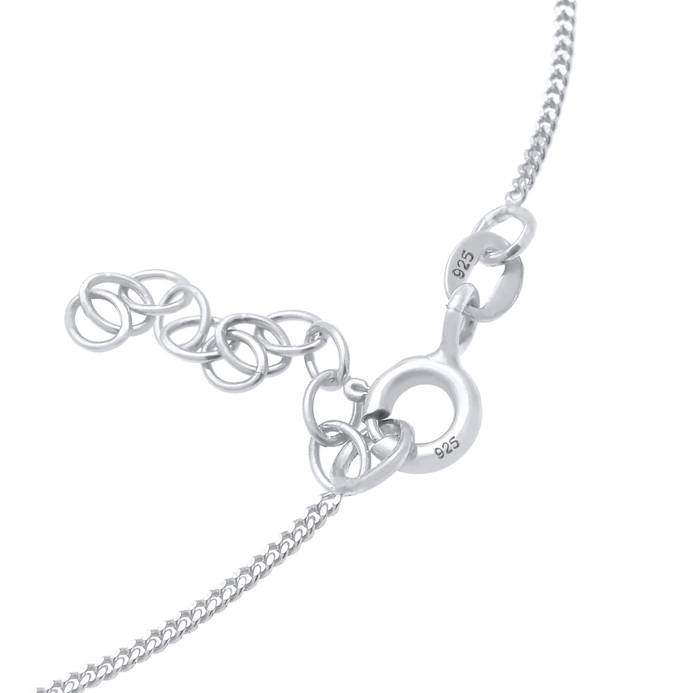 Elli Elli Bracelet Cercle des dames - Plaquette ronde brillante en 925/1000 argent mas Bracelet