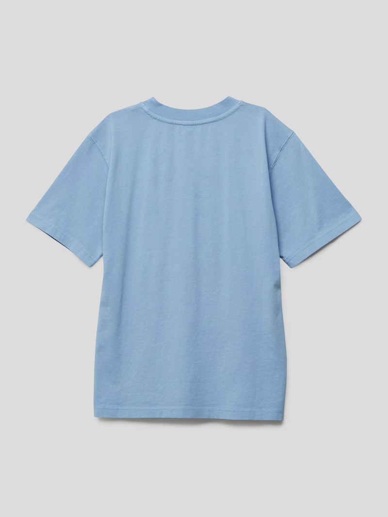 T-Shirt mit Stitching in bleu