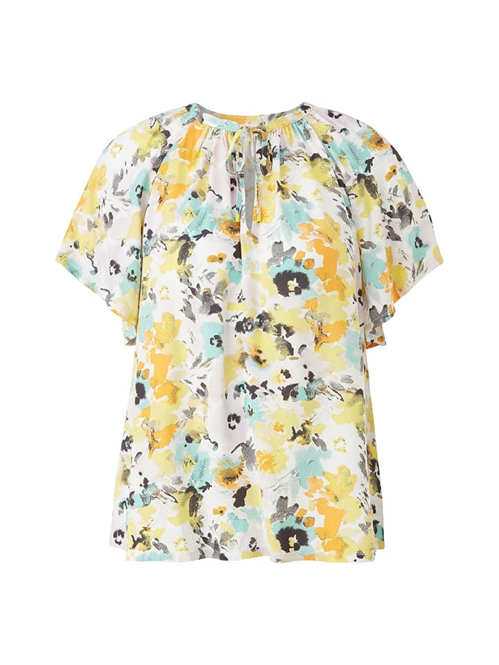 S.OLIVER RED LABEL Bluse in Weiß/ Gelb/ Hellblau günstig kaufen