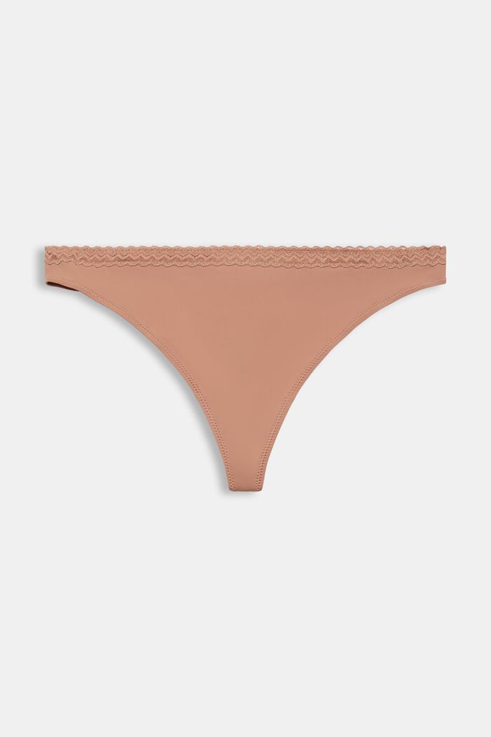 Hipster-String aus Mikrofaser mit Spitzenborte
