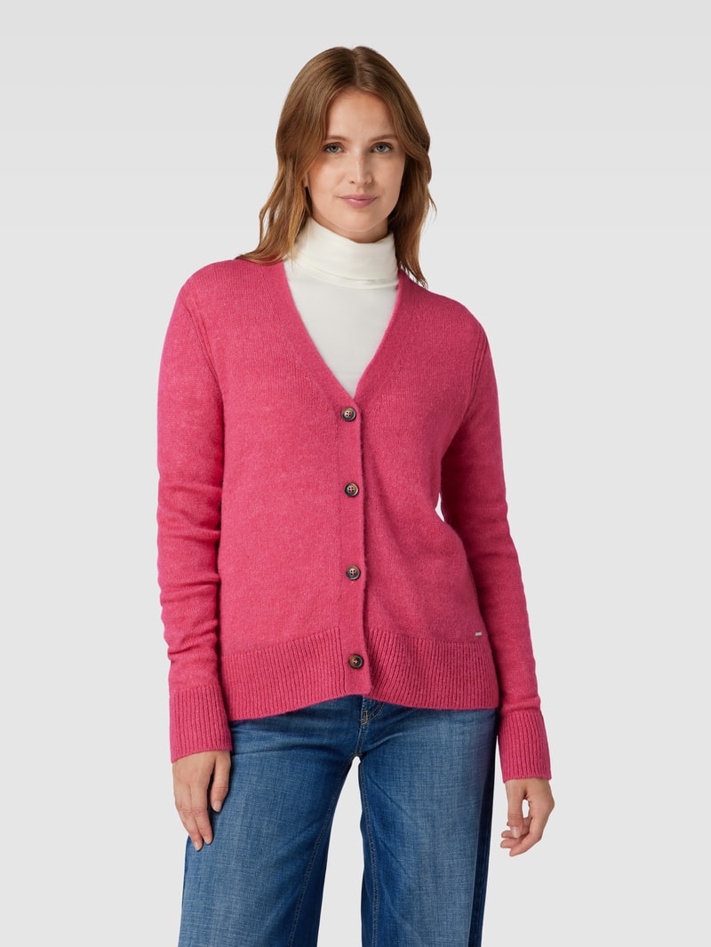 Cardigan mit Label-Detail Modell 'Style.Alicia' in pink