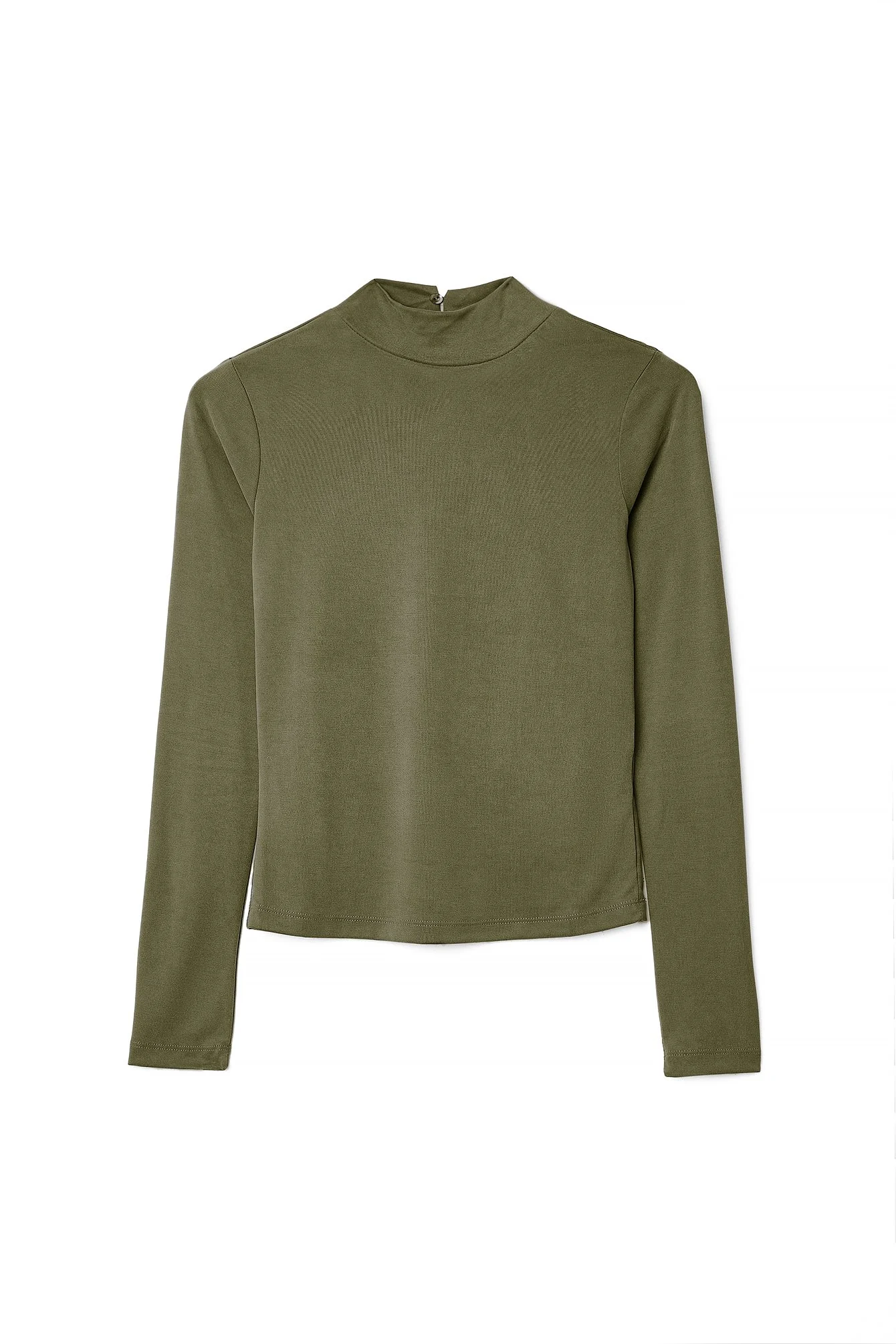Jersey-Top mit Rollkragen