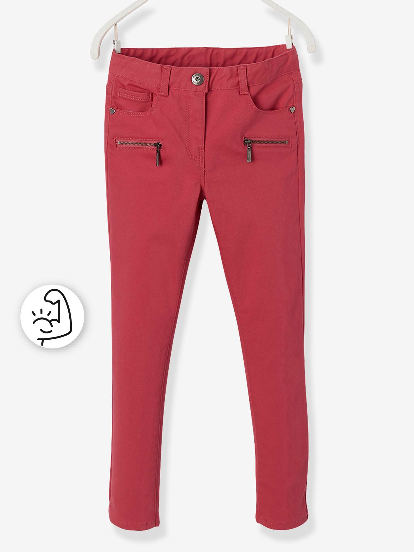 Pantalon slim fille indestructible. rose