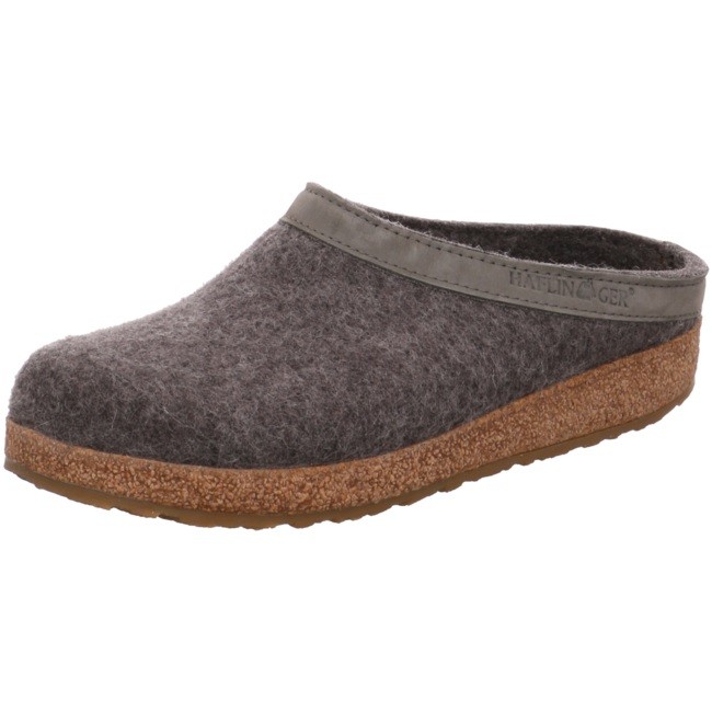 HAFLINGER Hausschuhe grau Grizzly Torben Hausschuh Anthrazit