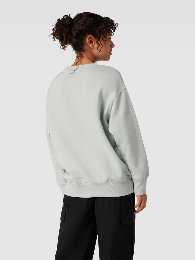 Sweatshirt mit Label-Stitching in hellgrau