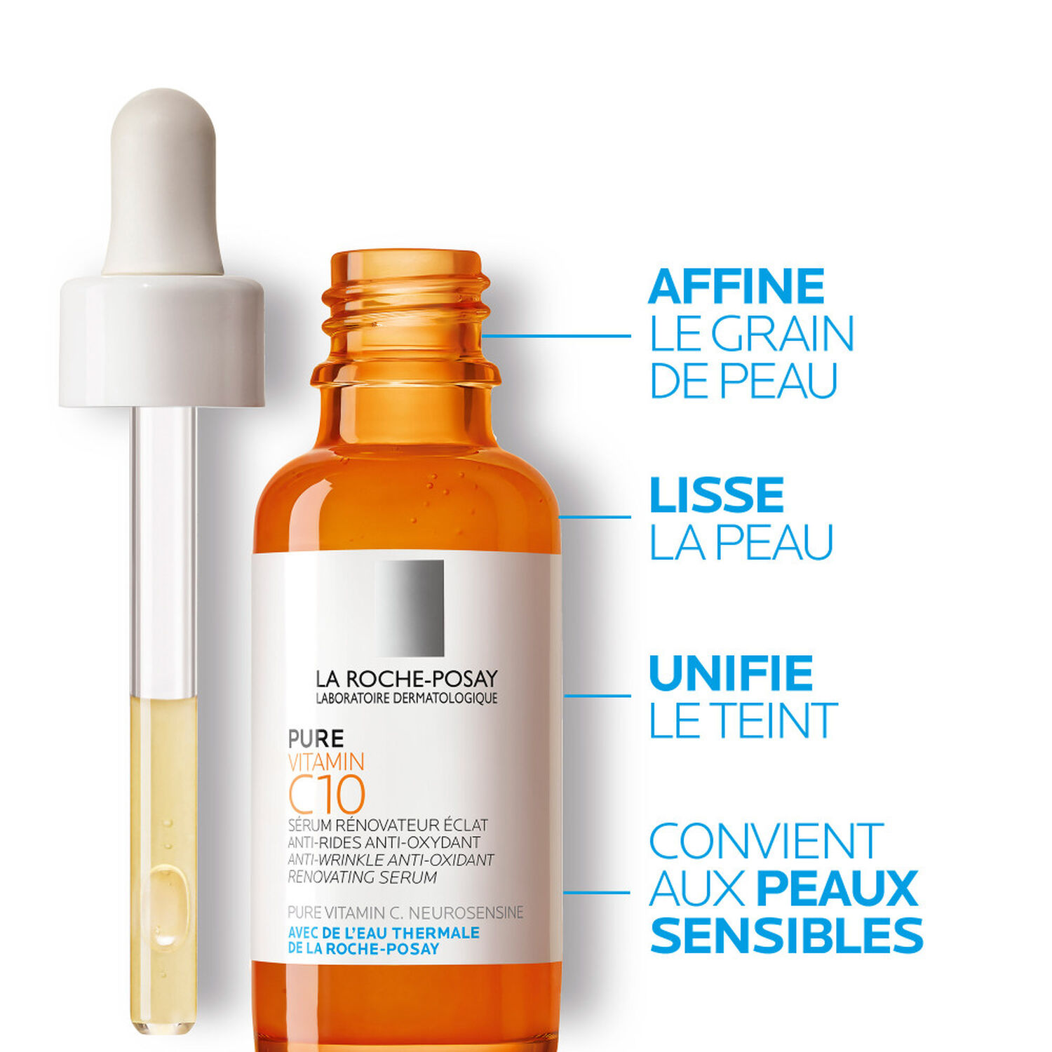 la roche-posay Vitamin C Coffret Sérum Anti-rides Éclat 30 ml + Sérum Anti-rides Réparateur 10 ml