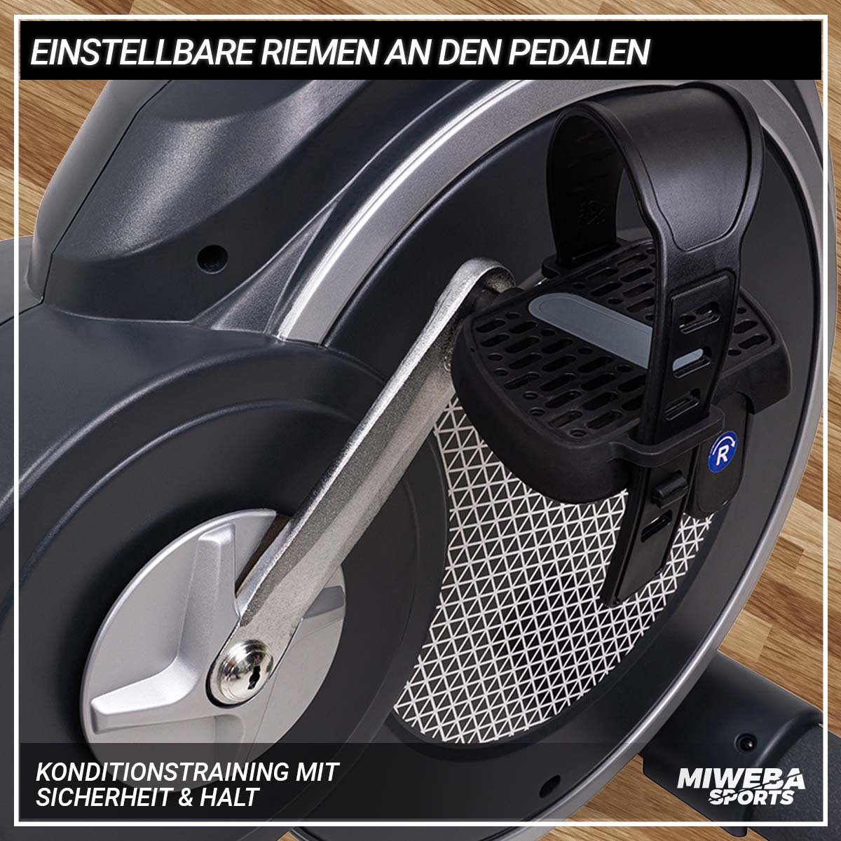 Miweba Sports Ergometer Liegeergometer ME700 mit Herzfrequenzkontrolle - 16 Kg Schwungrad (Fettverbrennung, Intervalltraining, Watt-Programm, Watt konstant, H.R.C. (Herzfrequenzkontrolle), 150 Kg max. Belastbarkeit, Heimtrainer, Liegeheimtrainer, Car