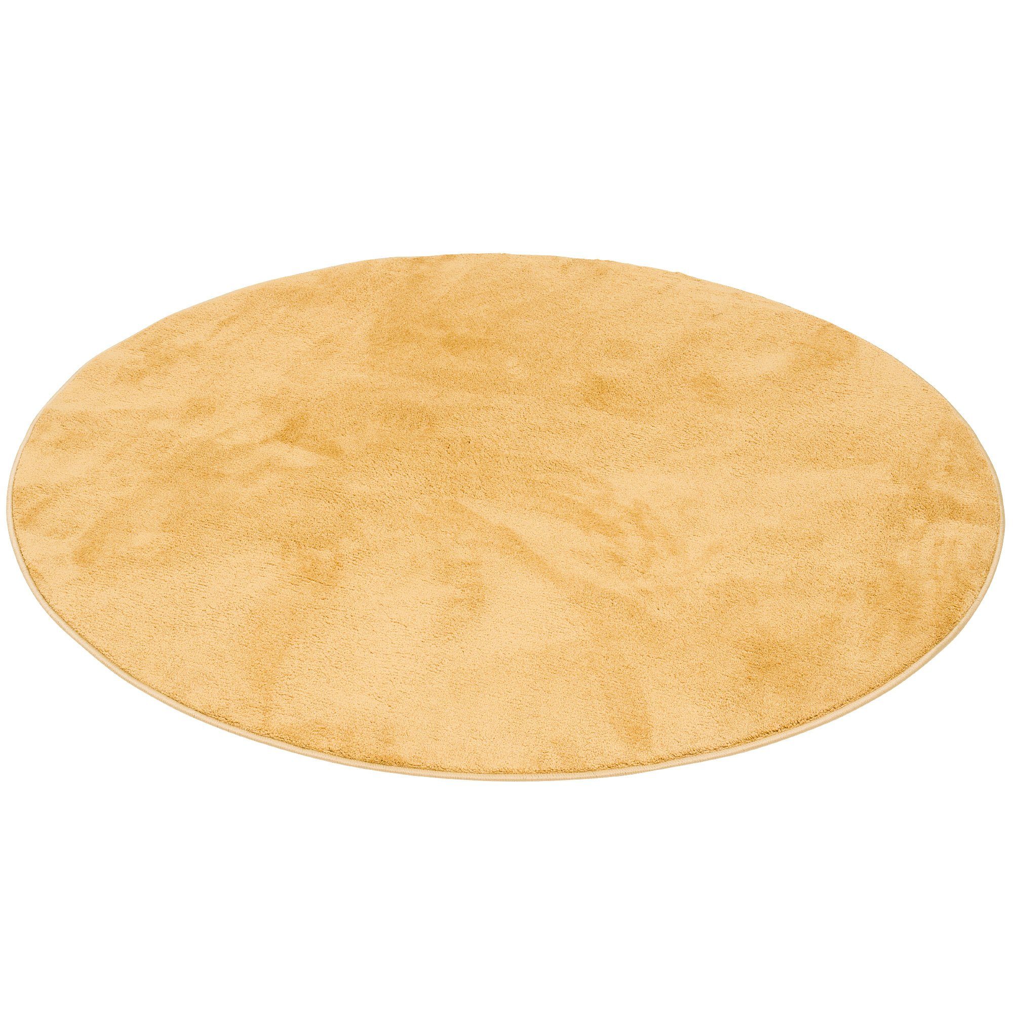 Hochflor-Teppich Luxus Super Soft Hochflor Teppich Melia Rund, Pergamon, Rund, Höhe: 20 mm