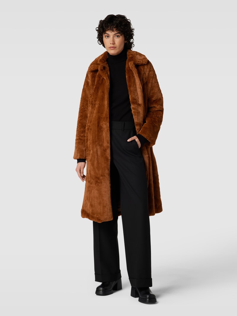 Mantel aus Teddyfell Modell 'Calino' in cognac