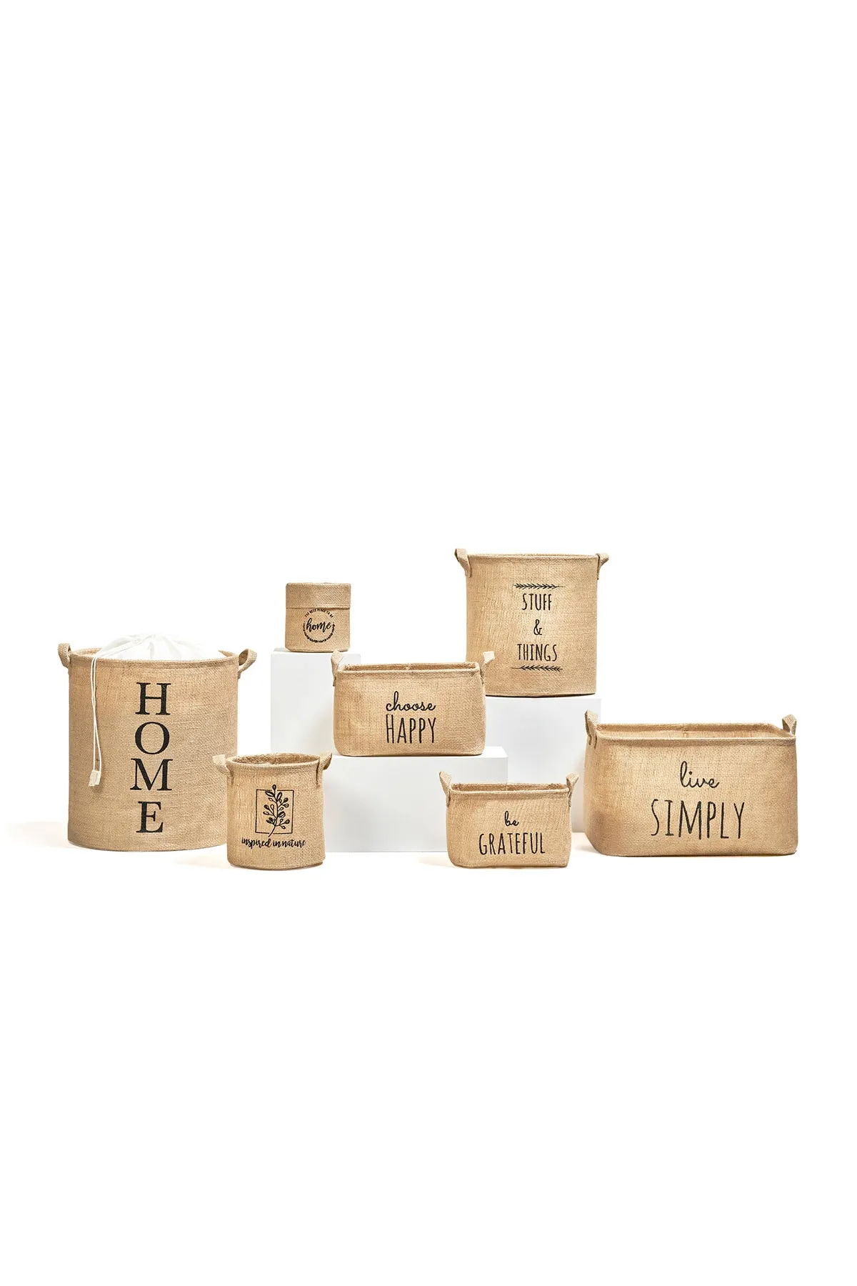Ocean Home Textile  Jute-Schrank, Wäsche, Kinderzimmer, Spielzeug-Organizer, zusammenklappbarer Aufbewahrungskorb, Organizer 30 x 31 cm