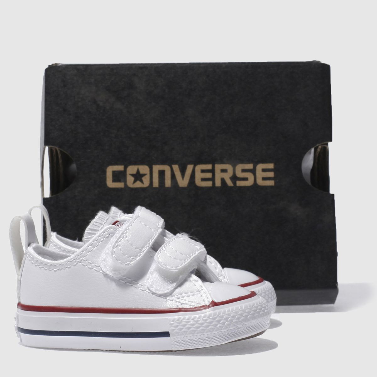 Converse beli in rdeči športni copati All Star Lo 2v za malčke