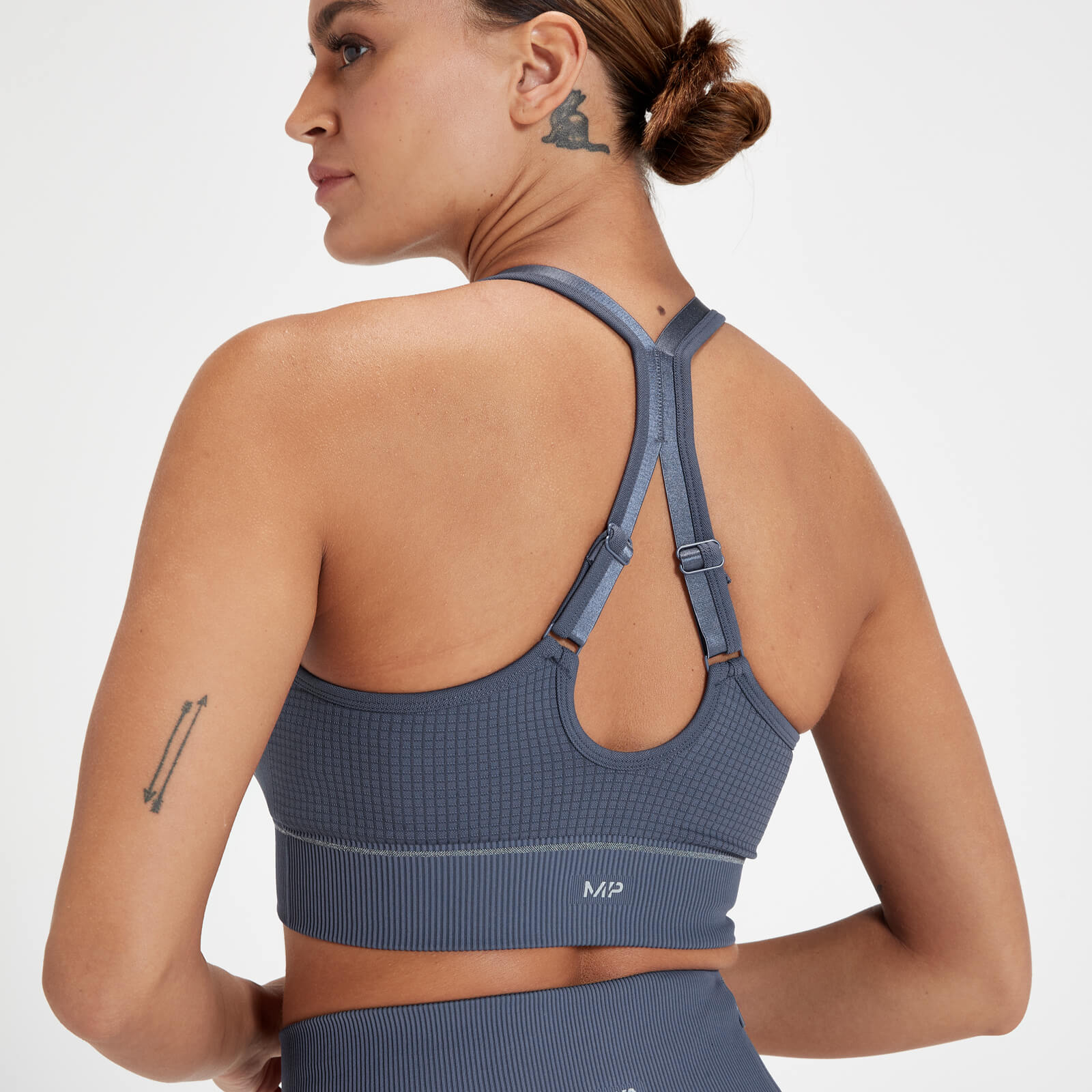 Brassière de sport sans coutures en graphène MP Velocity Ultra pour femmes – Bleu ombragé