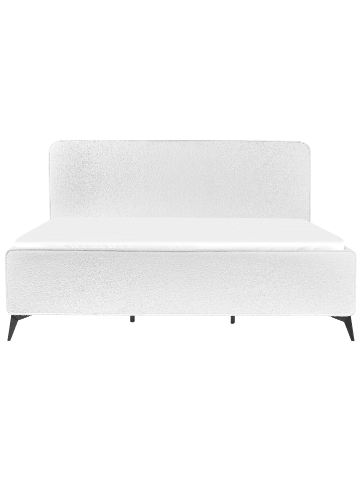 Beliani Doppelbett VALOGNES in Weiß/Schwarz - (W) 192 x (H) 109 x (L) 220 cm günstig kaufen onesize