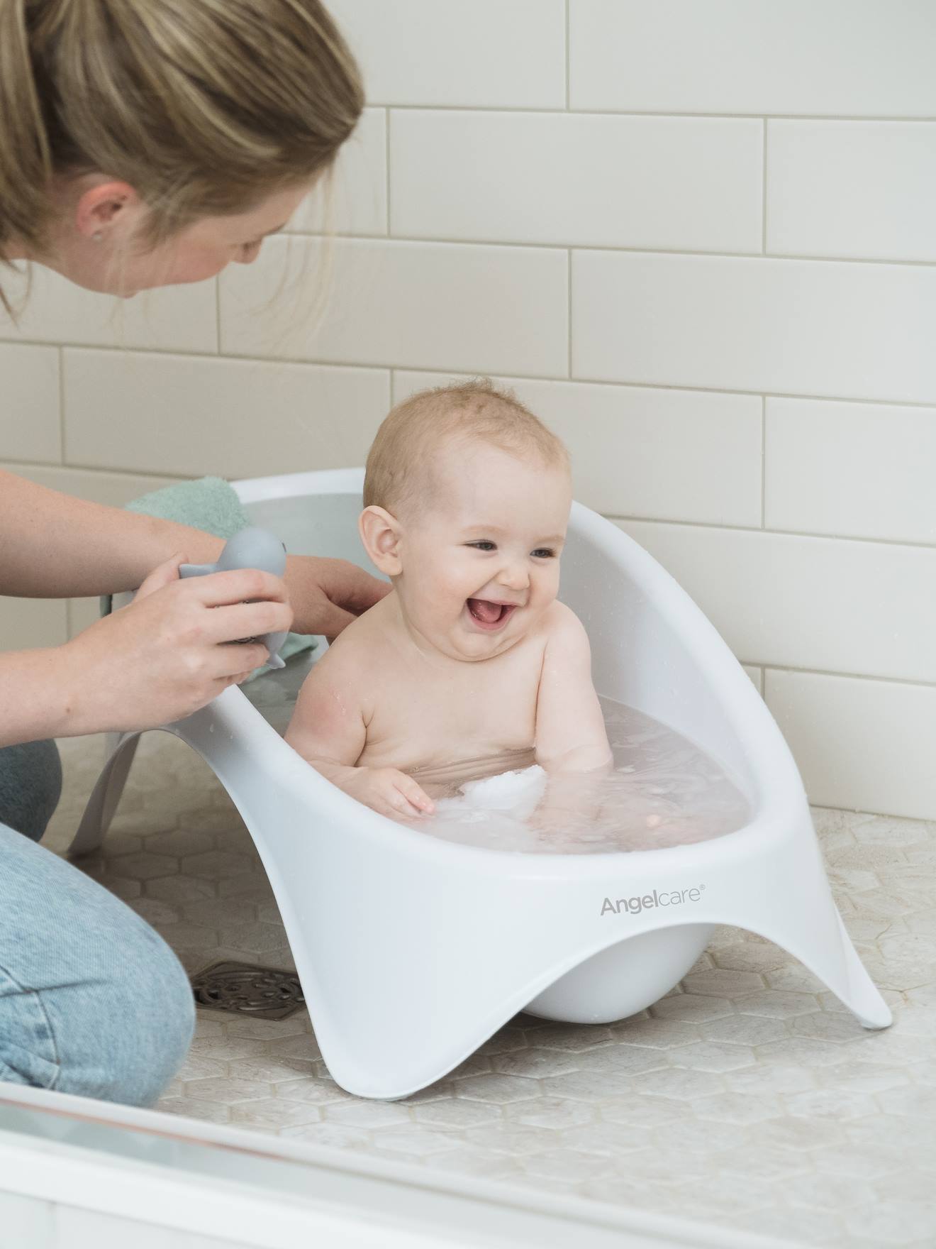 Baignoire évolutive 2 en 1 ANGELCARE blanc